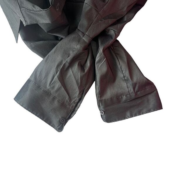 Express Women’s Gray Button Down Stretch High Sheen Tailored Size 3/4 - Picture 4 of 6